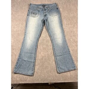 Abercrombie & Fitch Y2K 90s Vtg Flare Jeans Women's Size 8 Light Wash Mid Rise
